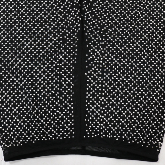 Rhinestones Mesh 2 pieces set outfit new strech material. Apricot color. - Picture 7 of 8